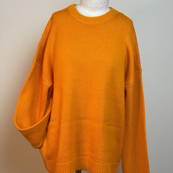 BNWOT Something Navy Orange Sweater (T&B) - Picture 1 of 11